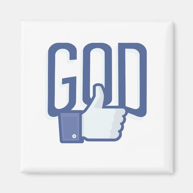 Tummen Upp till Gud - Gud är min vän magnet (Framsidan)