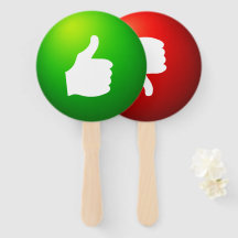 Tummen Upp Tummen Ner Spel Paddle Skylt