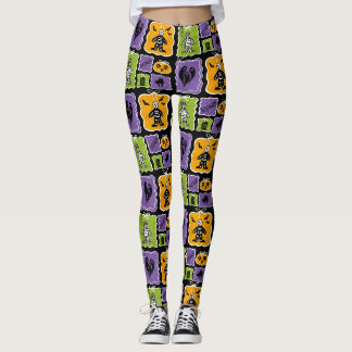Tummier och Skeletoner för Cute Halloween-tecken Leggings