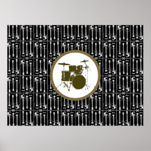 Tummor och gitarrer för väggar poster