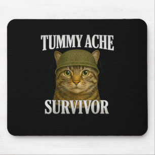 Tummy Ache Survivor Cat Meme Funny Kitten Gift Man Musmatta