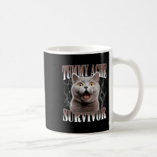 Tummy Ache Survivor Cat Meme Funny Quote Sayed Ca Kaffemugg