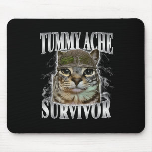 Tummy Ache Survivor Funny Cat Meme Musmatta