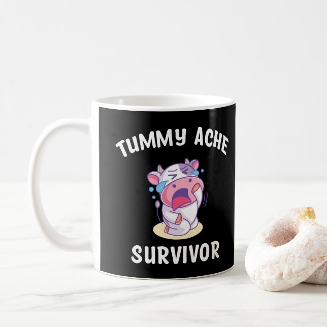 Tummy Ache Survivor Kaffemugg (Med munk)