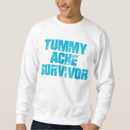 Tummy Ache Survivor Stomachache IBS Funny Lång Ärmad Tröja