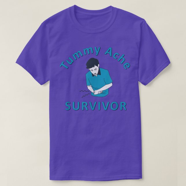 Tummy Ache Survivor  T Shirt (Design framsida)