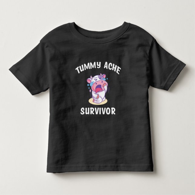 Tummy Ache Survivor T Shirt (Framsida)
