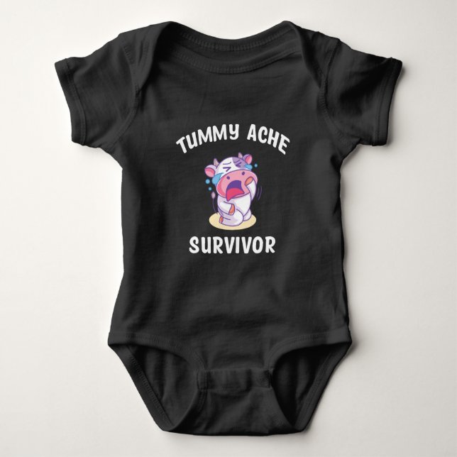 Tummy Ache Survivor T Shirt (Framsida)