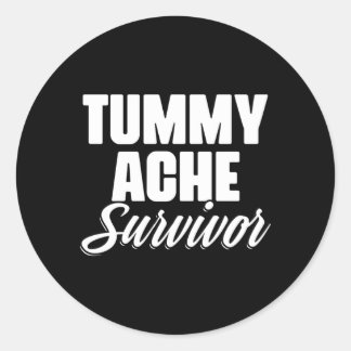 Tummy Ache Survivor Tummy Ache Stomach Ache Runt Klistermärke