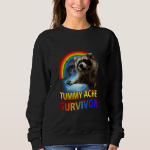 Tummy Ache Survivor Tvättbjörn Ofrälse Tvättbjörn T Shirt