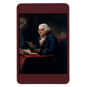 Tumnagel Porträtt, Benjamin Franklin Grundlagsfade Magnet