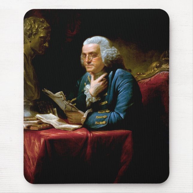Tumnagel Porträtt, Benjamin Franklin Grundlagsfade Musmatta (Framsidan)