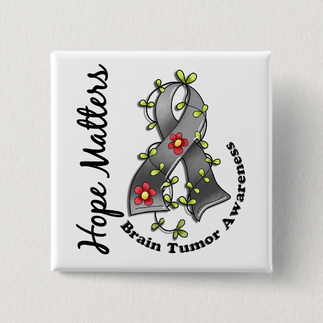 Tumor för hjärna för materier för hopp för knapp (Framsida)
