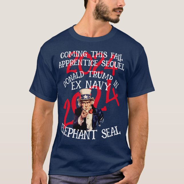 Tump Ex Navy Elefantsäl Cage Fighting Pendejo T Shirt (Framsida)