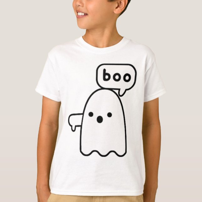Tumpar av Ghost Screaming Boo DisApproval Ghost T Shirt (Framsida)