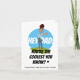 Tumpar upp för Pappa! Fars dag Tack Kort