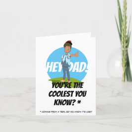 Tumpar upp för Pappa! Fars dag Tack Kort