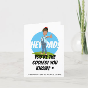 Tumpar upp för Pappa! Fars dag Tack Kort