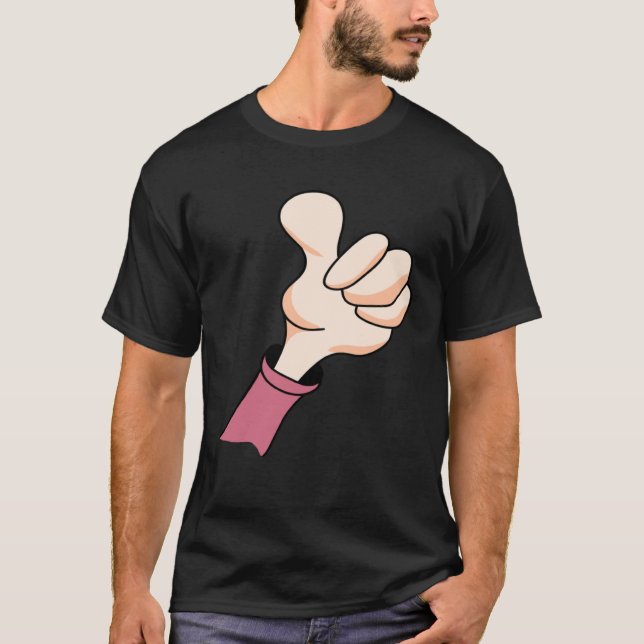 Tumpar upp handsignera Ja Godkänn Bra-arbete T Shirt (Framsida)