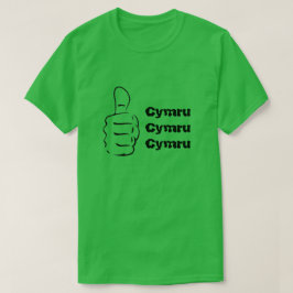 Tumpar upp och Cymru tre gånger T-shirt