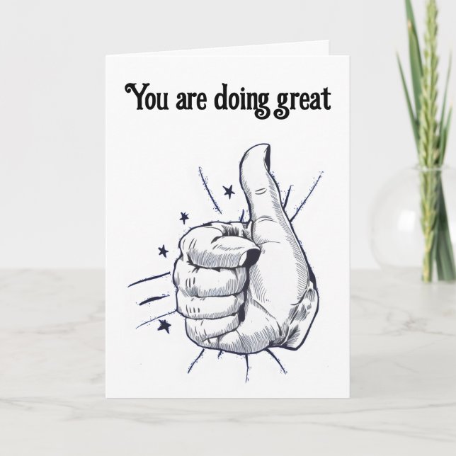 Tumpar upp pennan teckning kort (Framsida)