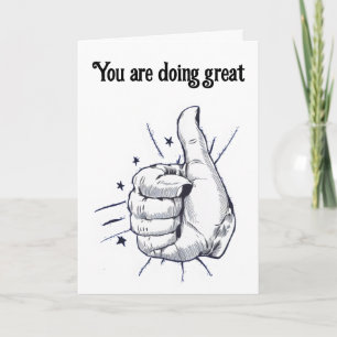 Tumpar upp pennan teckning kort