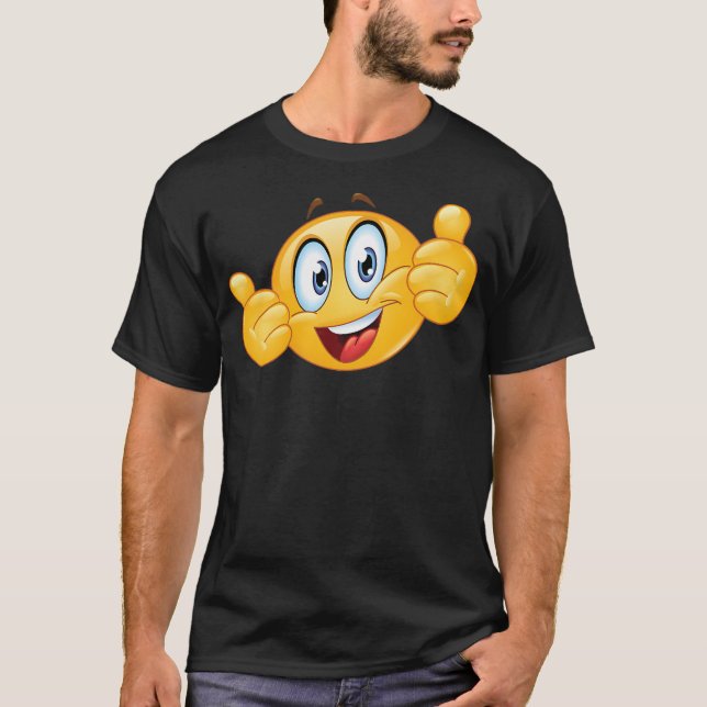 Tumpar upp Smiley face 3 T Shirt (Framsida)