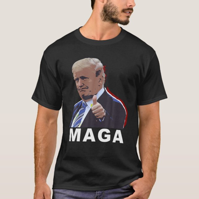 Tumpar upp trump för MAGA T Shirt (Framsida)