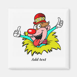 Tumpar uppåt, roligt-clown-MALL, Magnet