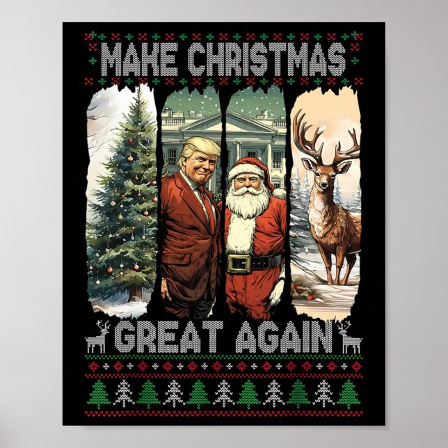 Tumpen Santa 47:e presidenten Gör jul Underbar Ån Poster (Framsidan)
