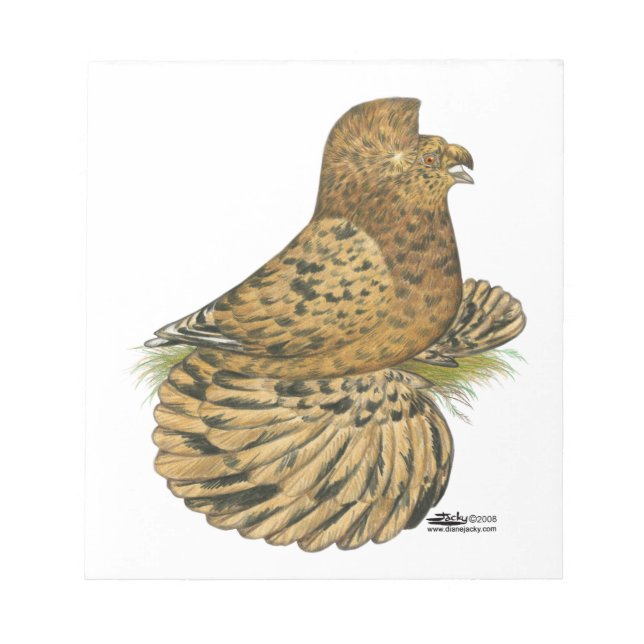 Tumpeter Pigeon Almond Anteckningsblock (Framsida)