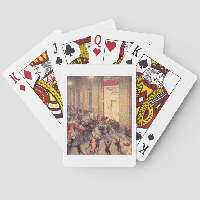 Tumult i galleriaen, 1909 (olja på kanfas) kortlek (Baksidan)