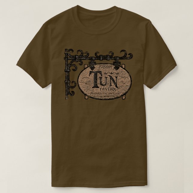 Tun Tavern Birthplace of the Marine Corps Semper F T Shirt (Design framsida)