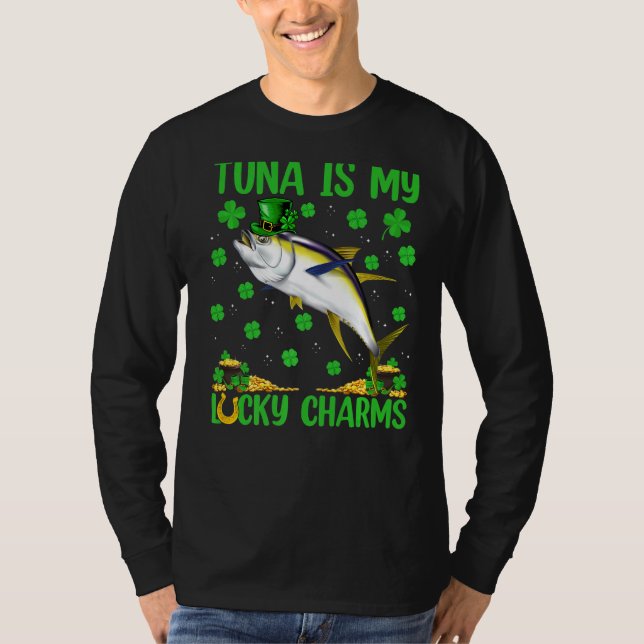Tuna är min Lucky Charms Tuna Fish St Patrick S D. T Shirt (Framsida)