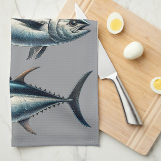 Tuna Fish Grått Tea Towel Kökshandduk