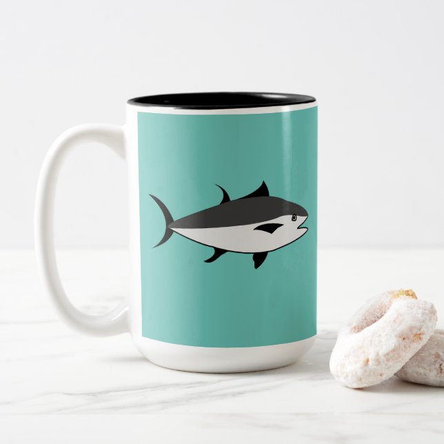 Tuna Fisk Älskare Tuna Två-Tonad Mugg (Med munk)