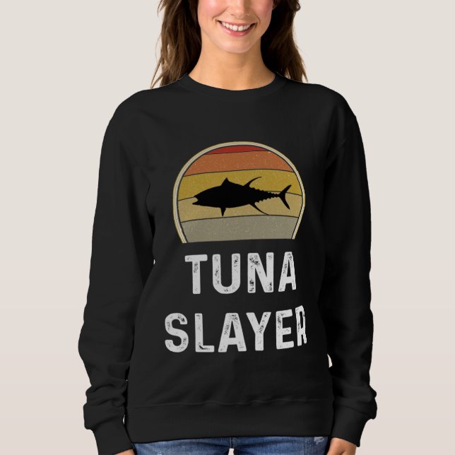 Tuna Slayer Fishing   Fisherman  Retro Fish T Shirt (Framsida)