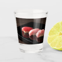 Tuna Trio on Black – Elegant Sushi Glass by SUSHIM