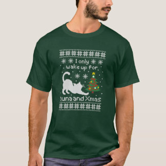 Tuna & Xmas – Pixel Cat Ugly Christmas  T Shirt