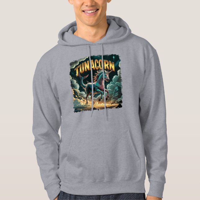 Tunacorn Illustration Combo Creature Funny Hoodie (Framsida)