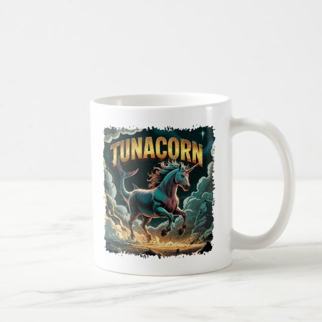 Tunacorn Illustration Combo Creature Funny Kaffemugg (Höger)