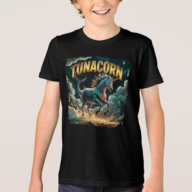 Tunacorn Illustration Combo Creature Funny T Shirt (Framsida)