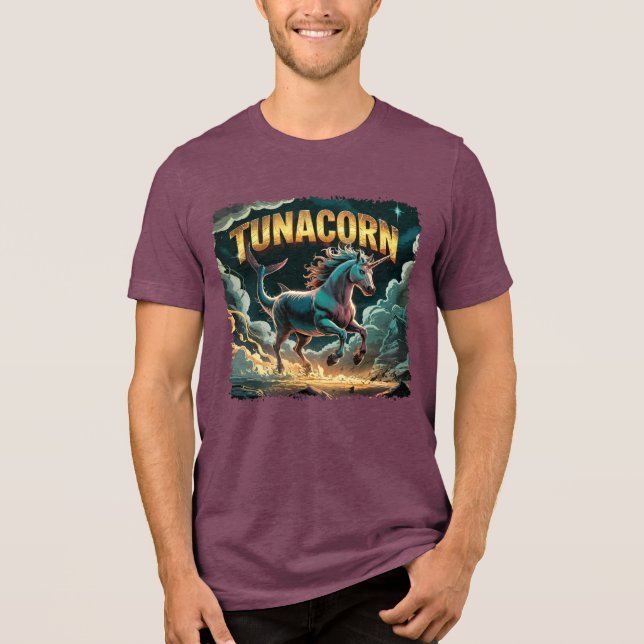Tunacorn Illustration Combo Creature Funny T Shirt (Framsida)