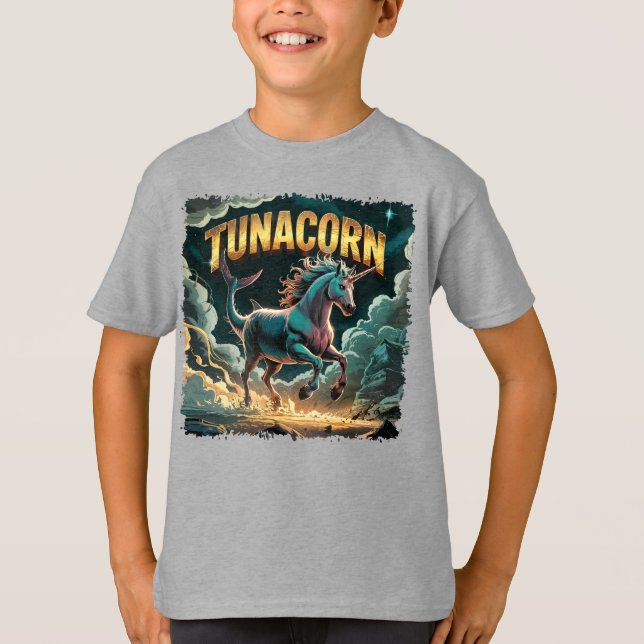 Tunacorn Illustration Combo Creature Funny T Shirt (Framsida)