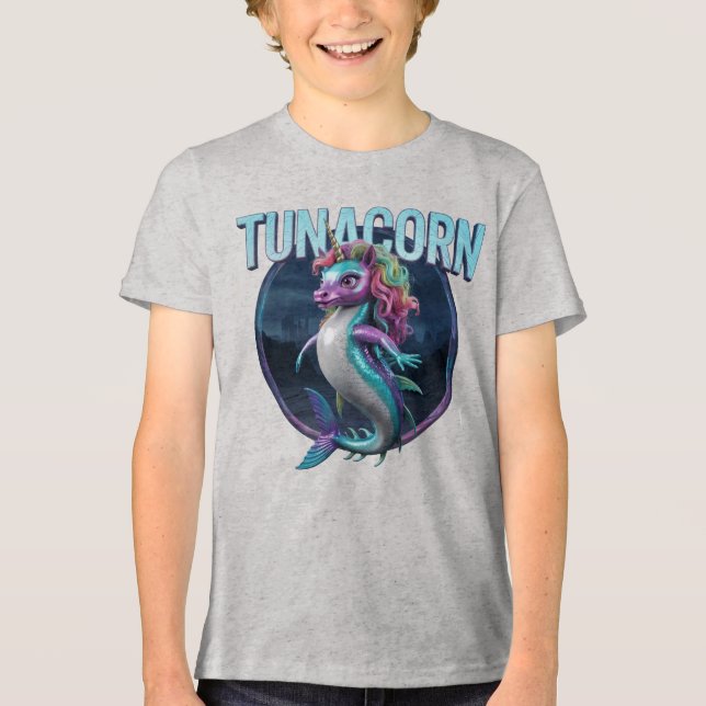 Tunacorn Photographic Combo Creature Funny T Shirt (Framsida)