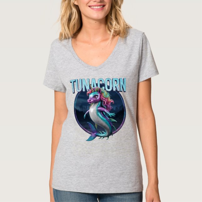 Tunacorn Photographic Combo Creature Funny T Shirt (Framsida)