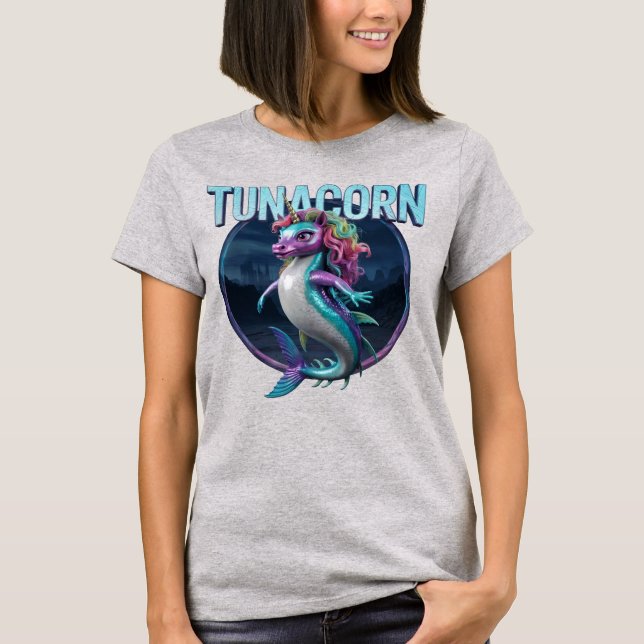 Tunacorn Photographic Combo Creature Funny T Shirt (Framsida)
