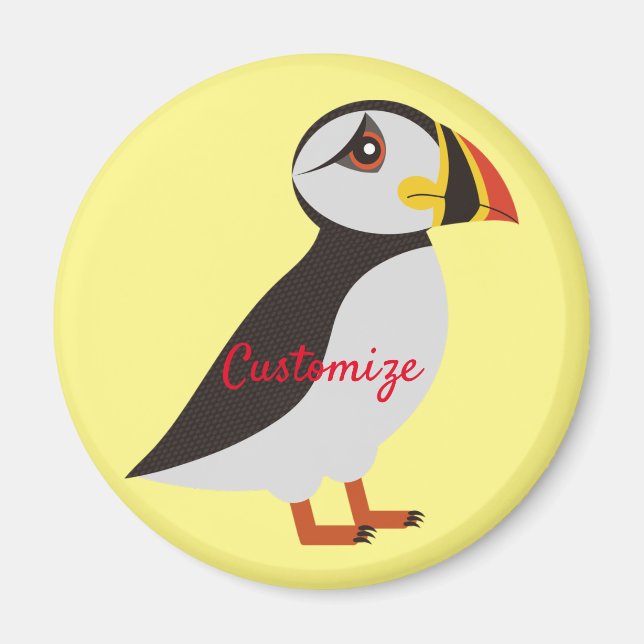 Tunder_Cove-design för akut Atlantisk puffin Magnet (Framsidan)