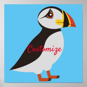 Tunder_Cove-design för akut Atlantisk puffin Poster