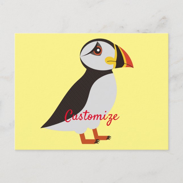 Tunder_Cove-design för akut Atlantisk puffin Vykort (Framsida)